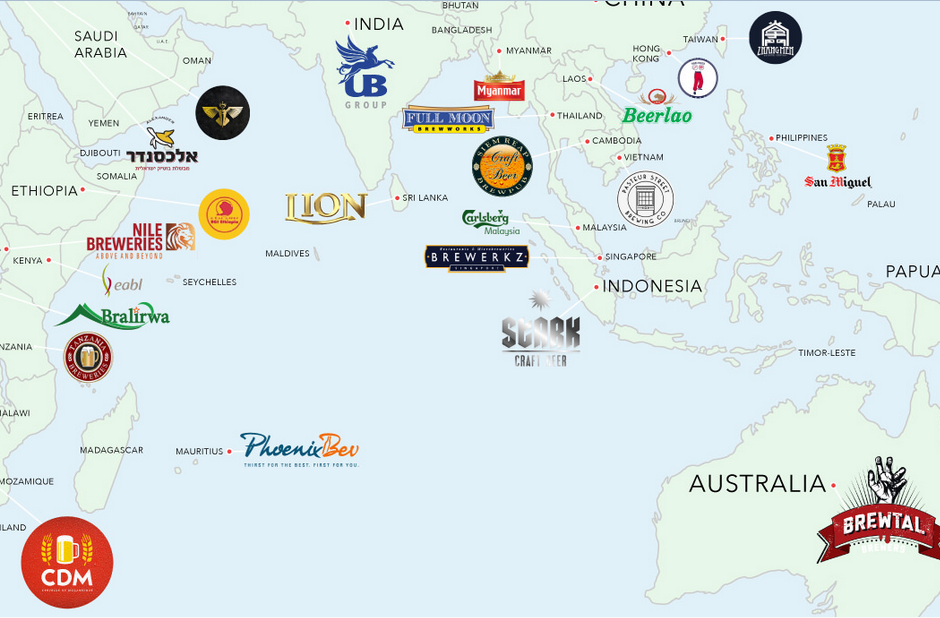 Пивоварня на карте. Пивзаводы России на карте. Карта пивоварен Италия.